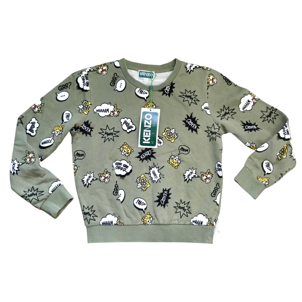 Kenzo Kids Boys Comic Pop Art Tiger Sweatshirt NWT 8 10 My Theresa $185